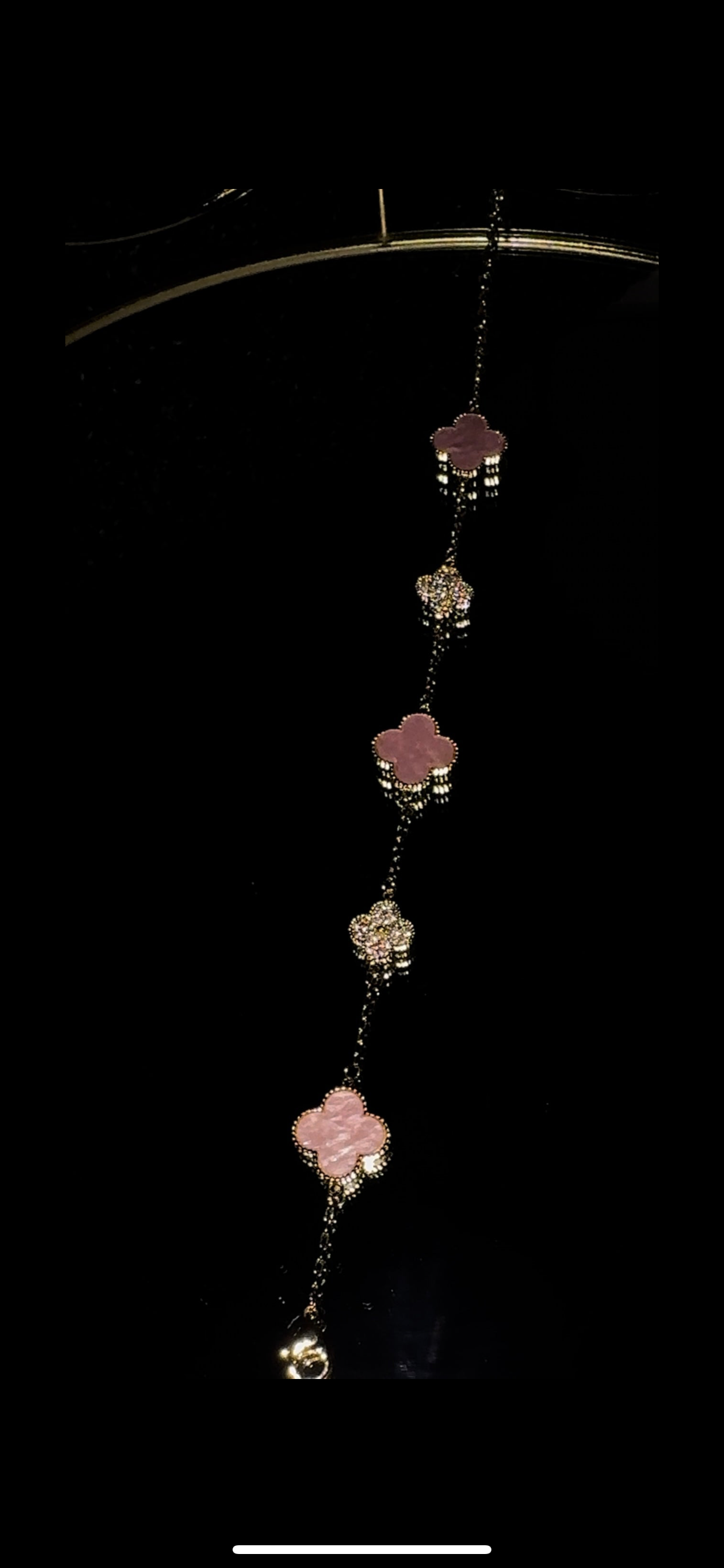 Pink & Gold dainty bracelet