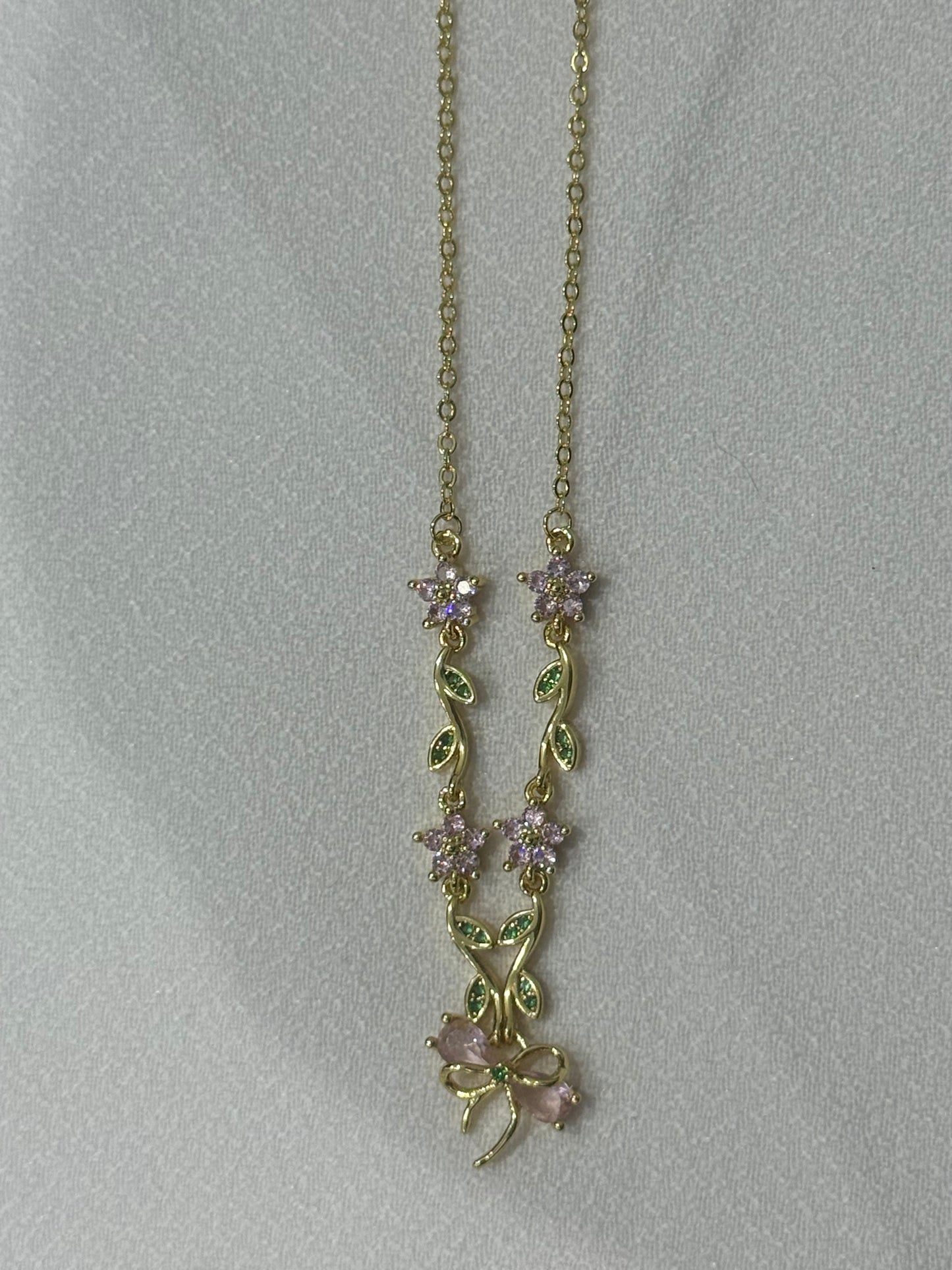 Dainty bow tie necklace